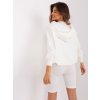 Smetanový třídílný komplet šortek, crop topu a mikiny