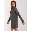 Tmavě šedé pletené svetrové šaty