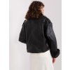 Černá koženková zimní bunda s kožíškem (Velikost ONE SIZE)