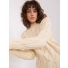 Smetanový teplý svetr s rolákem