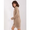 Tmavě béžové svetrové šaty
