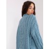 Tyrkysový pletený svetr