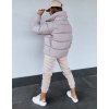 (Vel. S) Světle béžová zimní bunda s límcem BUENO