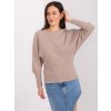 Tmavě béžové triko s netopýřími rukávy