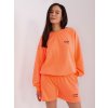 Neonově oranžová souprava mikiny a šortek
