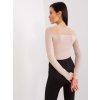 Béžová halenka s průsvitnou vsadkou