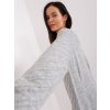 Světle šedý dlouhý oversize svetr s rolákem