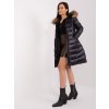 Černá zimní delší prošívaná bunda