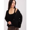 Černý pletený Komplet topu a svetru