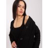 Černý pletený Komplet topu a svetru
