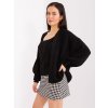 Černý pletený komplet topu a svetru