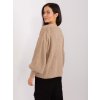 Tmavě béžový pletený komplet topu a svetru