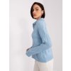 Světle modrý svetr s límečkem