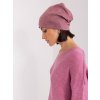 Fialová vzorovaná čepice