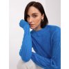 Modrý copánkový svetr