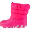Tmavě růžové sněhule Crocs Classic Neo Puff Boot Kids