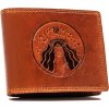Peterson  Hnědá kožená peněženka s vyraženým znamením zvěrokruhu - panna W123