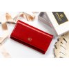 Rovicky Červená hladká kožená peněženka V221
