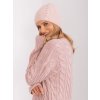 Světle růžová teplá čepice