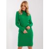 Zelené šaty s dlouhým rukávem