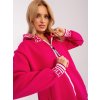 Tmavě růžová dlouhá mikina na zip