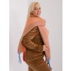 Světlě oranžová široká šála s třásněmi (Velikost ONE SIZE)