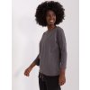 Tmavě šedé tričko s 3/4 rukávem