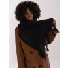 Černá teplá šála s třásněmi (Velikost ONE SIZE)