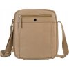 Peterson Béžová malá kožená messenger taška