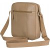 Peterson Béžová malá kožená messenger taška