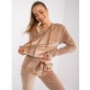 Tmavě béžový velurový komplet Ilaria