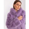 Světle fialový krátký kožíšek s kapucí