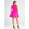 Tmavě růžové šaty s ozdobným zipem (Velikost S)
