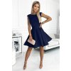 Elegantní tmavě modré rozšířené šaty XENIE