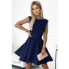Elegantní tmavě modré rozšířené šaty XENIE