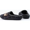 Pánské černé kárované pantofle