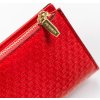 Peterson Červená vroubkovaná malá peněženka Y504