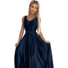 Tmavě modré společenské maxi šaty CINDY