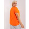 Oranžové jednobarevné volné triko