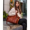 Marco Mazzini Camel dámská shopper kožená kabelka