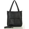 MARCO MAZZINI Černá dámská kožená shopper kabelka