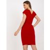 Červené elegantní šaty s vázáním