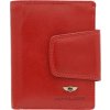 Peterson Červená hladká kožená peněženka Y567