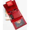 Peterson Červená hladká kožená peněženka Y567