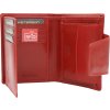 Peterson Červená hladká kožená peněženka Y567