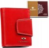 Peterson Červená hladká kožená peněženka Y567