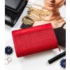 Rovicky Červená střední mřížkovaná peněženka V256