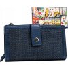 Rovicky Tmavě modrá mřížková peněženka V250