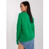 Zelený copánkový svetr