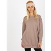 Béžová dámská mikina bez kapuce